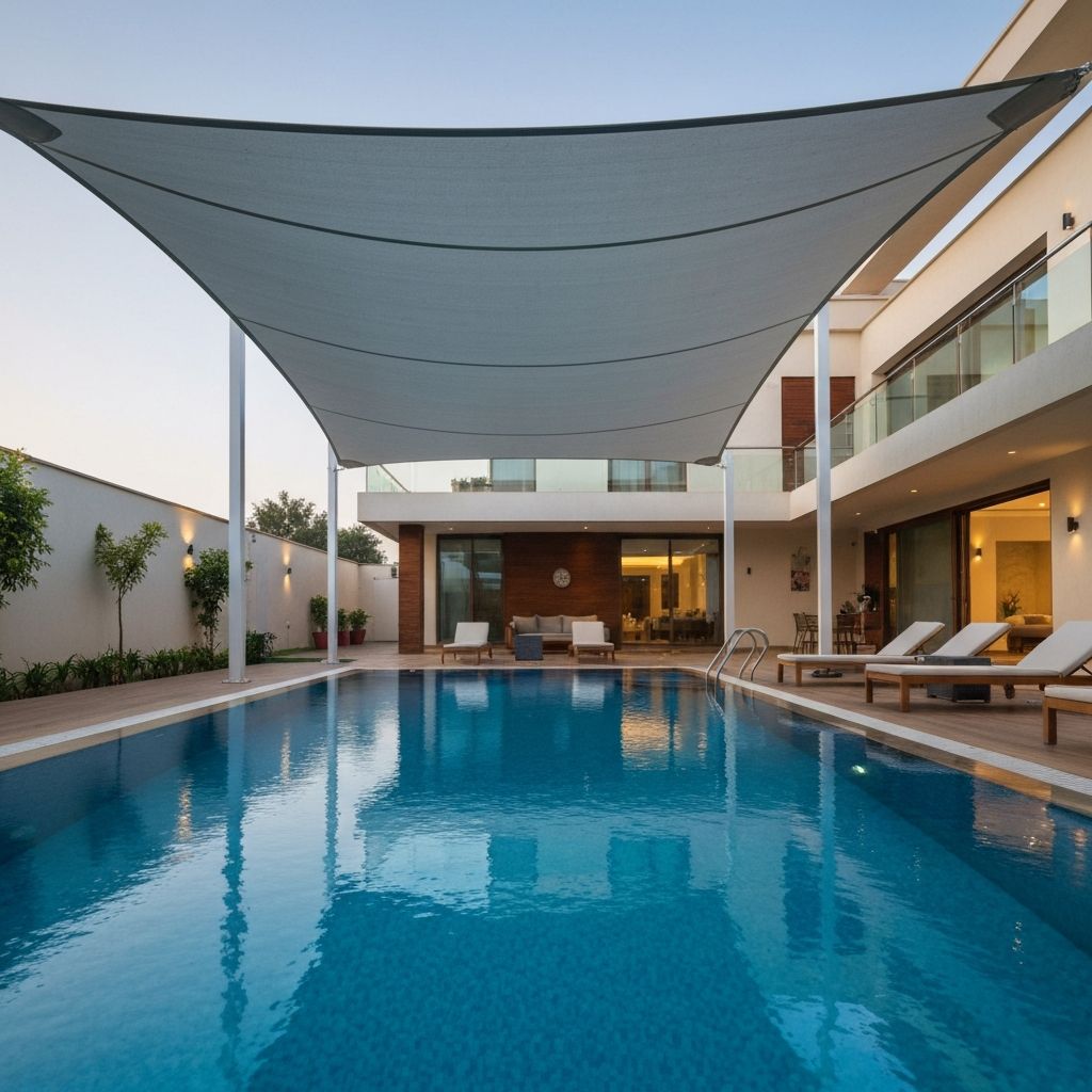 Swimming pool tensile cover Delhi NCR
